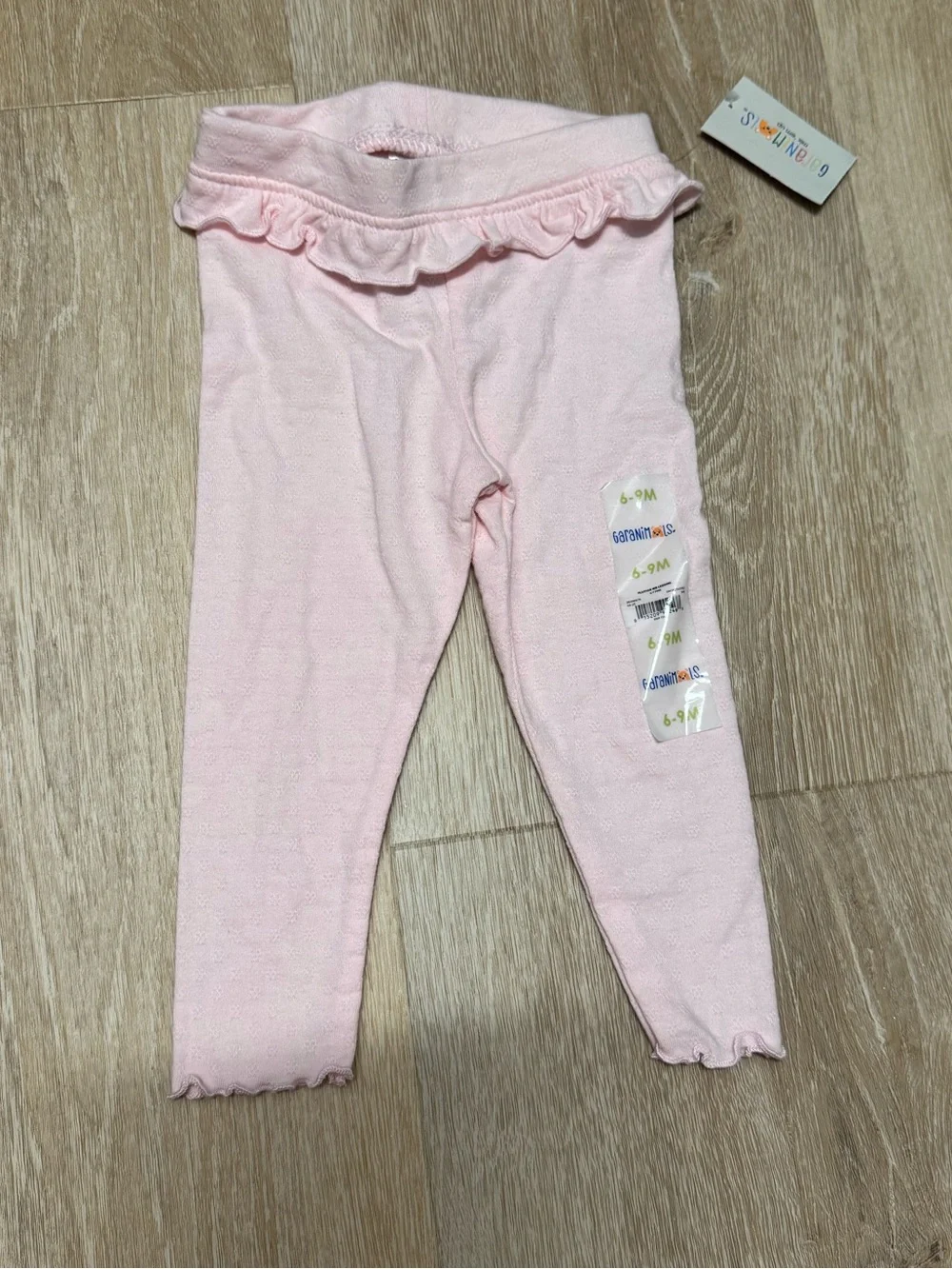 Girls' Pink Ruffle Waist Leggings